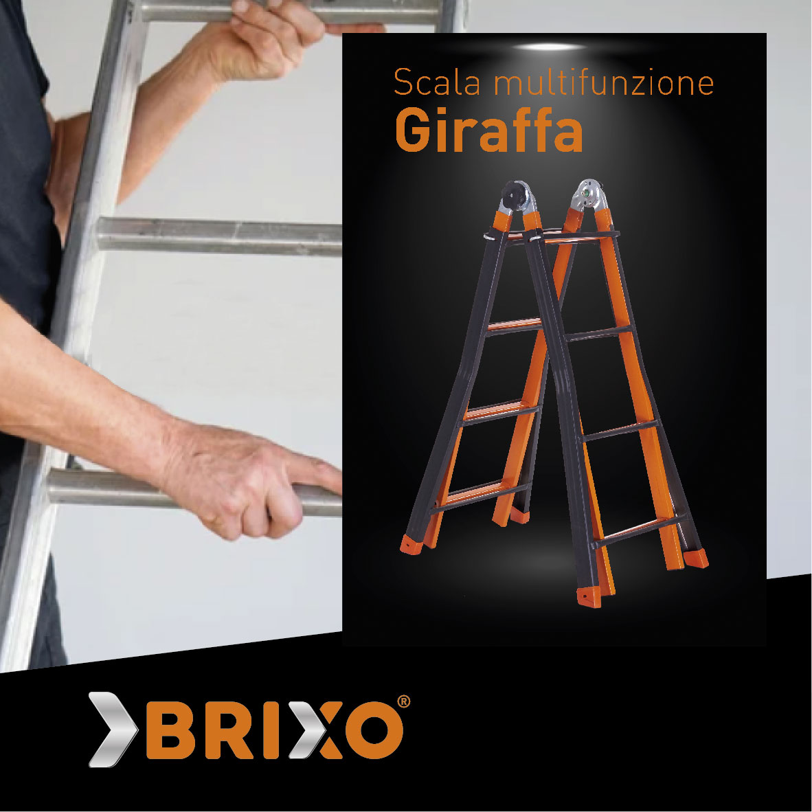 Scala Giraffa Telescopica Multifunzione Brixo