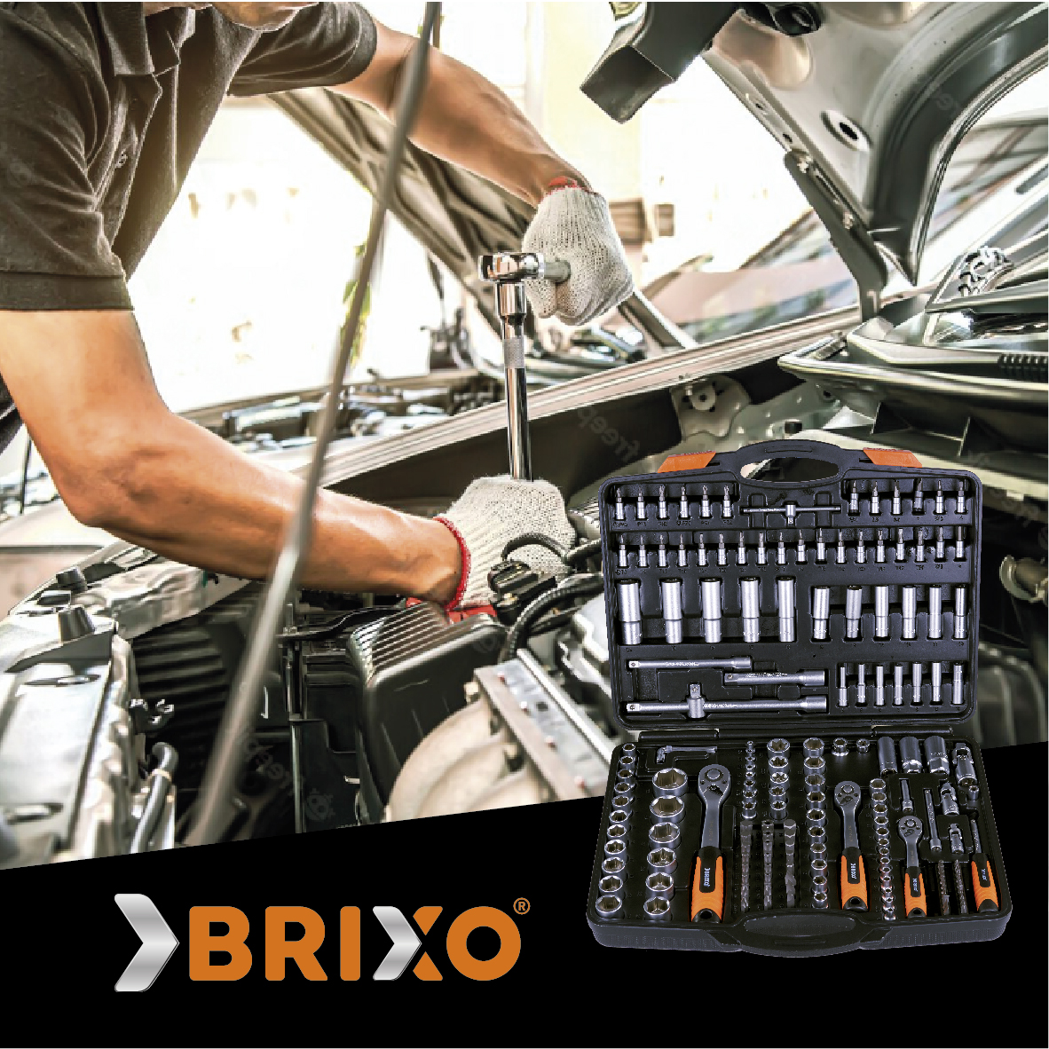 Set Chiavi A Bussola In Acciaio Chome Vanadium Brixo